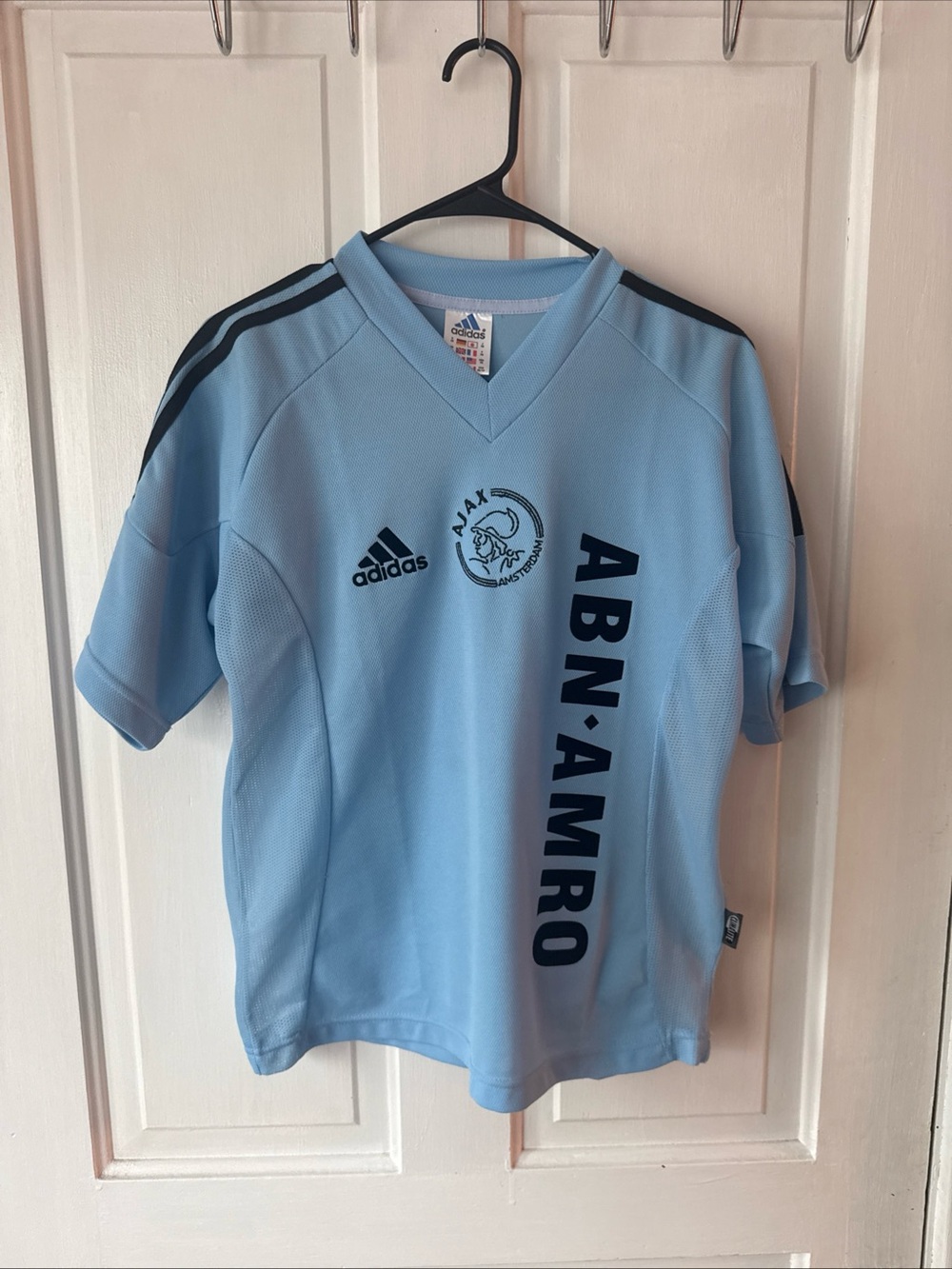 Adidas XS Light Blue Ajax ABN AMRO Soccer Jersey